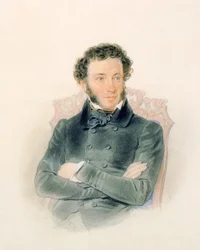 Porträt von Alexander Puschkin (1799-1837) 1836